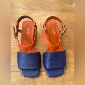 Via Spiga Women's Sandals in Orange and Blue size 6M / 36